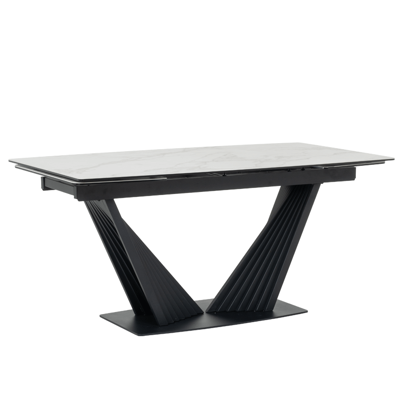 Разтегателна трапезна маса LEGNICA - бяла