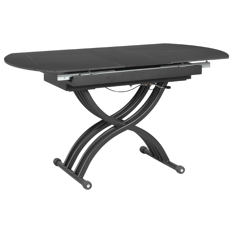 Разтегателна маса с повдигащ механизъм LESKO - черна