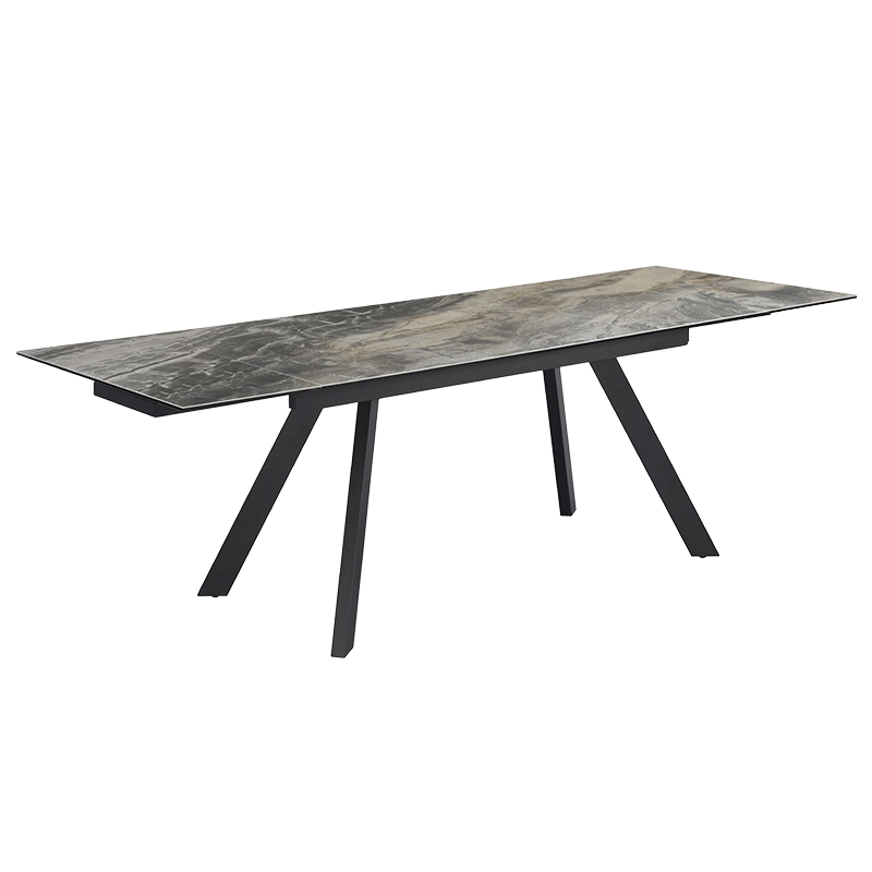 Разтегателна трапезна маса BARCIN - сив / кафяв