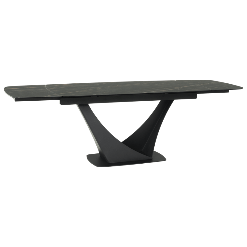 Разтегателна трапезна маса BOREK - черна