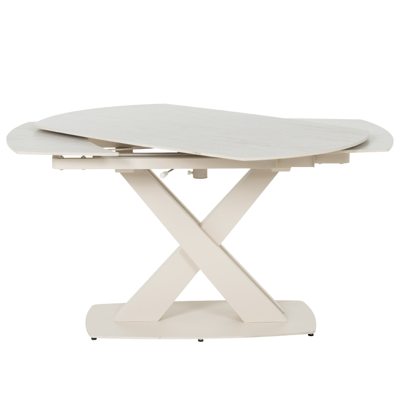 Разтегателна трапезна маса MATEO - крем