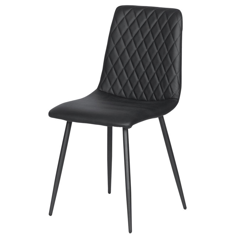 Трапезен стол MONZA еко кожа - черен