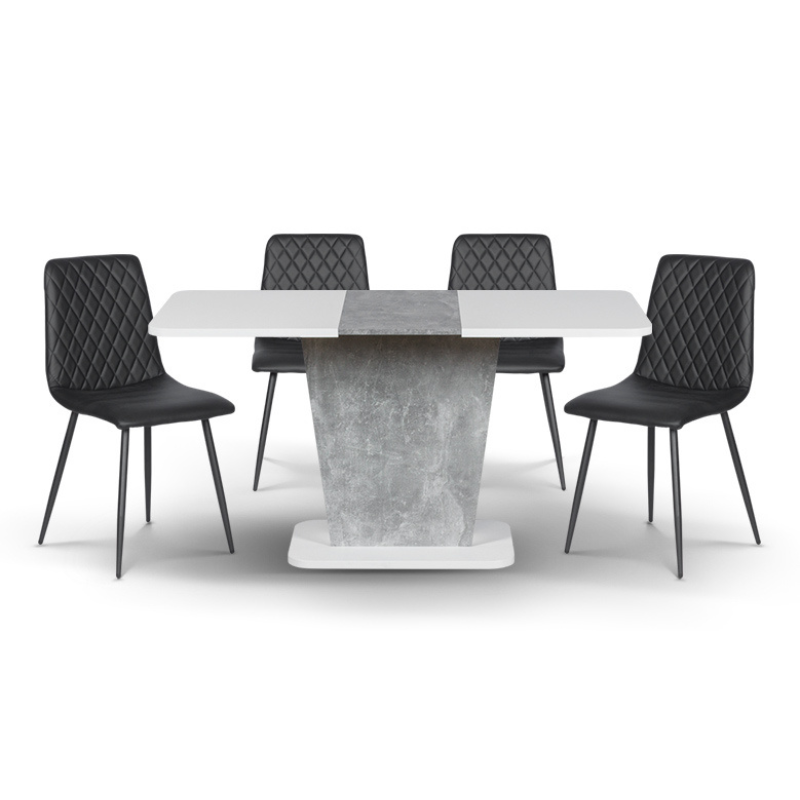 Трапезен стол MONZA еко кожа - черен