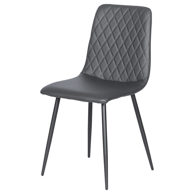 Трапезен стол MONZA еко кожа - сив