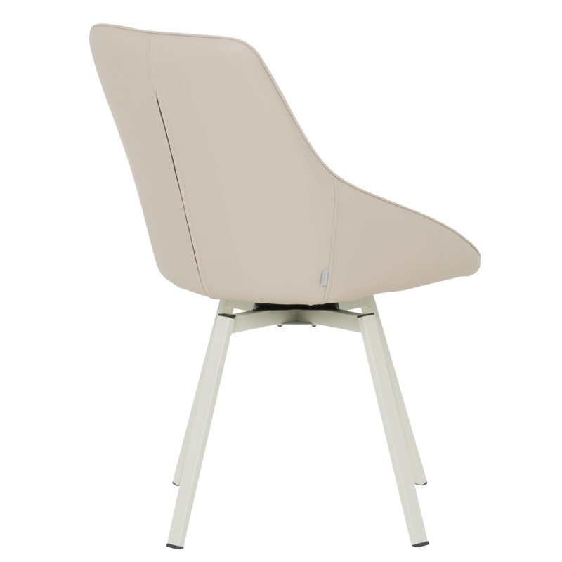 Трапезен стол WIGAN 1 силиконова кожа - лате 05