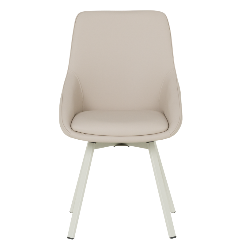 Трапезен стол WIGAN 1 силиконова кожа - лате 05