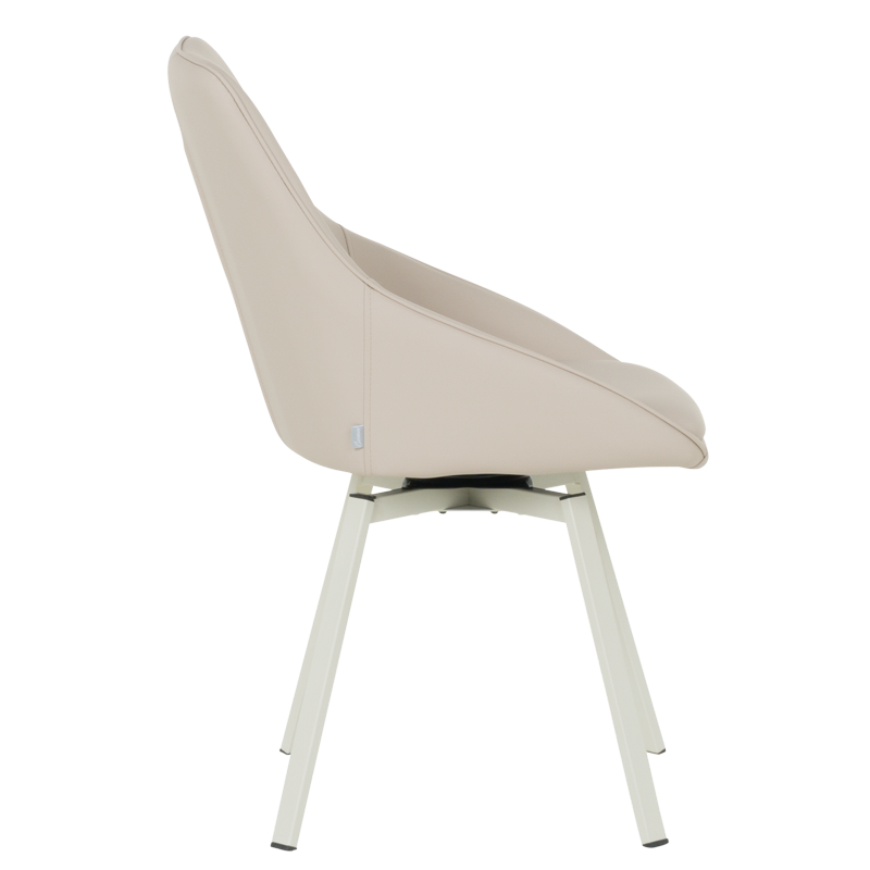 Трапезен стол WIGAN 1 силиконова кожа - лате 05