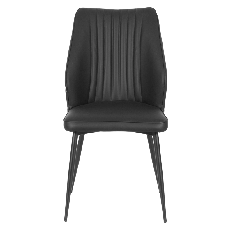 Трапезен стол LAREDO Y силиконова кожа - черен 60