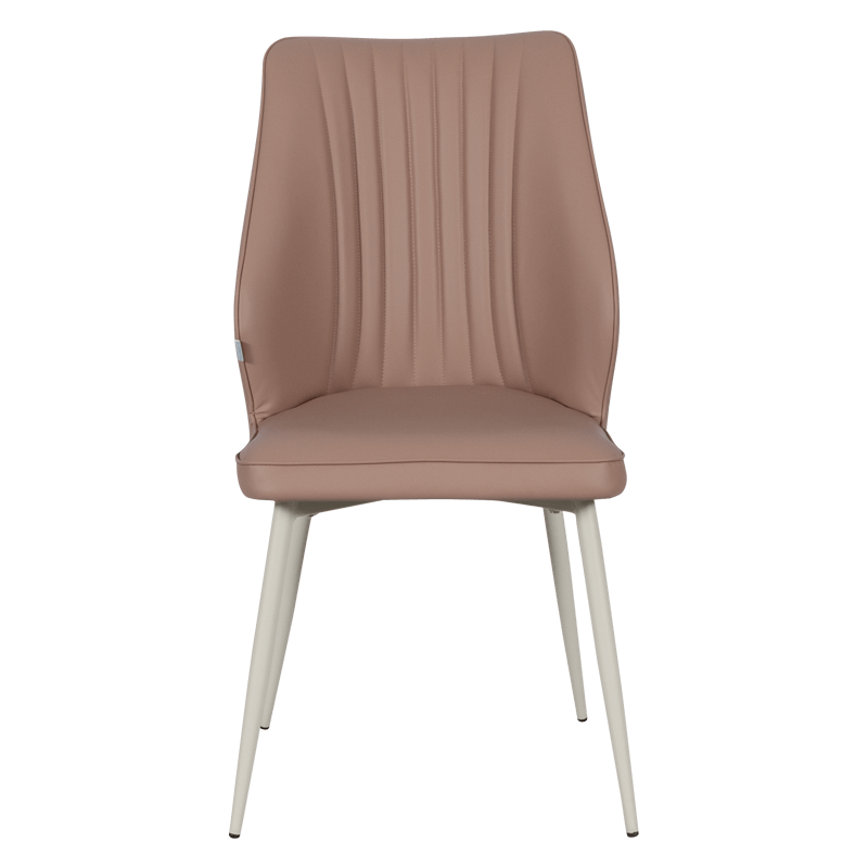 Трапезен стол LAREDO 1 Y силиконова кожа - светлокафяв 11