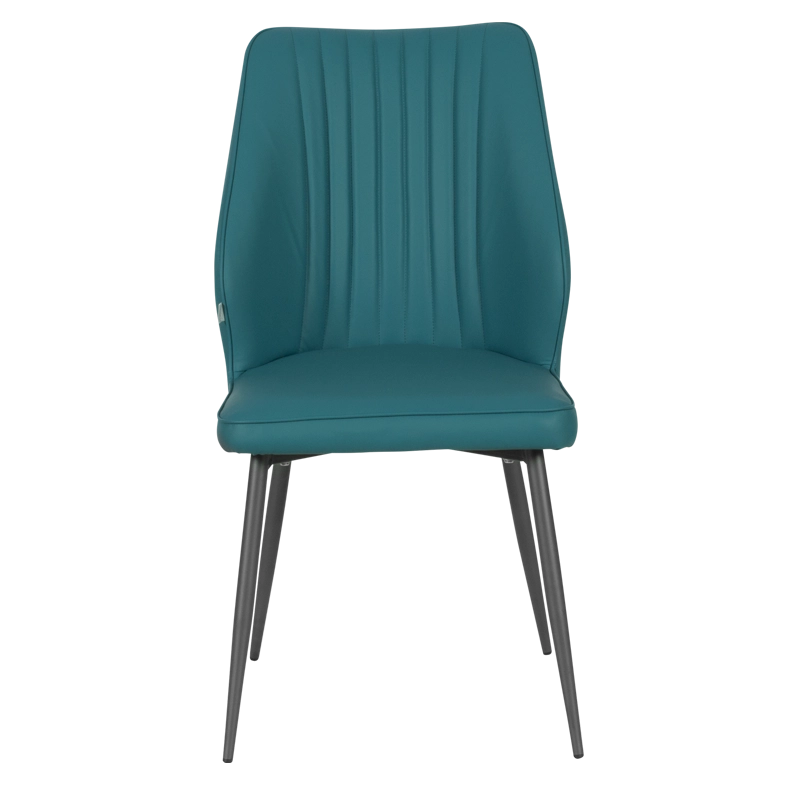 Трапезен стол LAREDO 2 Y силиконова кожа - син 31