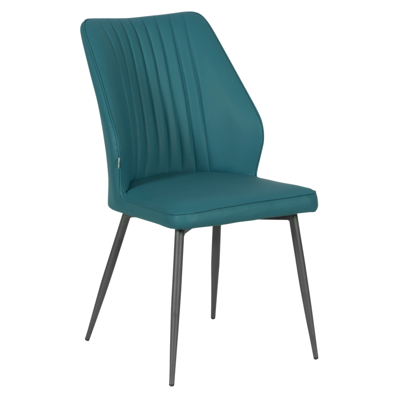 Трапезен стол LAREDO 2 Y силиконова кожа - син 31