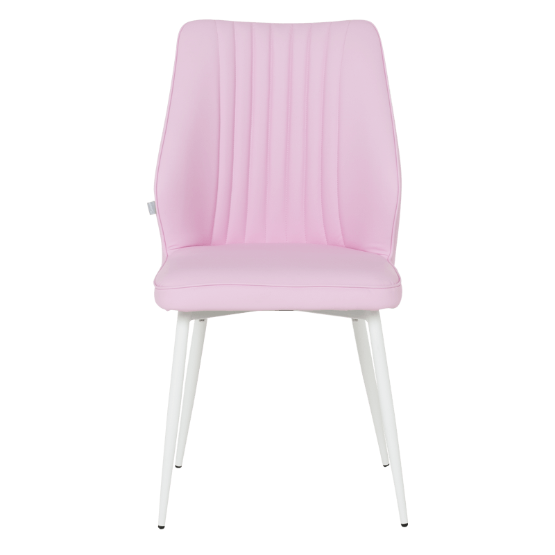 Трапезен стол LAREDO 3 Y силиконова кожа - розов 14