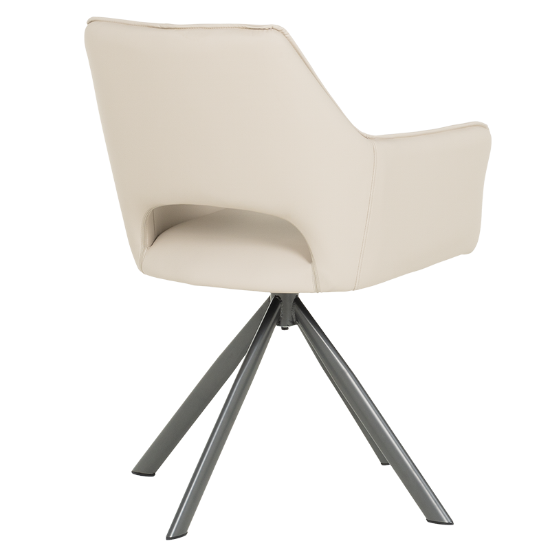 Трапезен стол READING 2 силиконова кожа - капучино 04