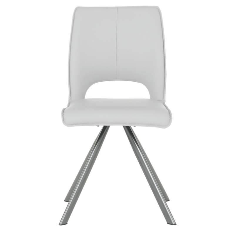 Трапезен стол CRAVEN 2 силиконова кожа - сив 67