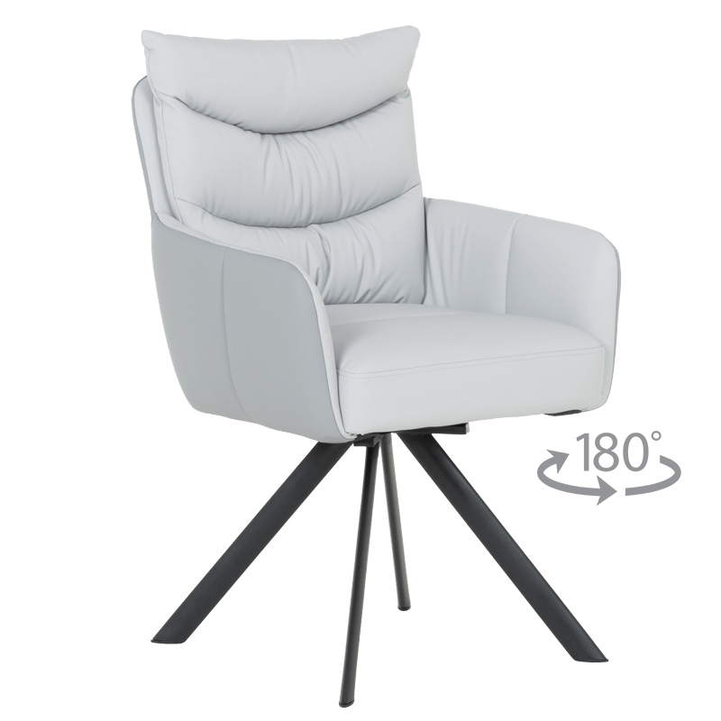 Трапезен стол LURGAN - сив 68