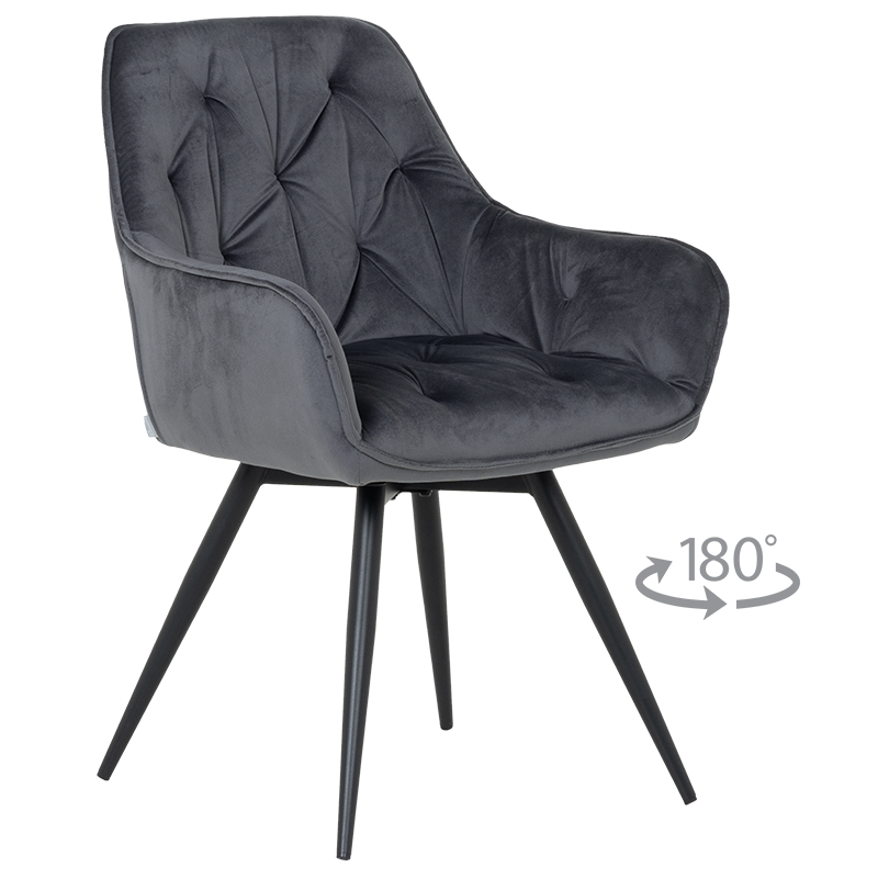 Трапезен стол LATINA PREMIUM - тъмносив