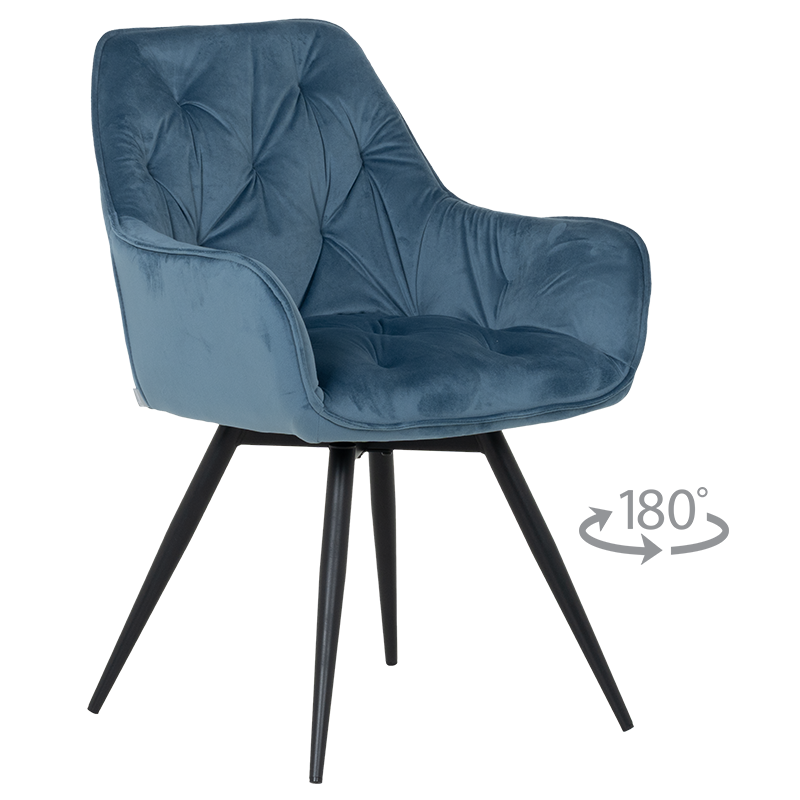 Трапезен стол LATINA PREMIUM - син