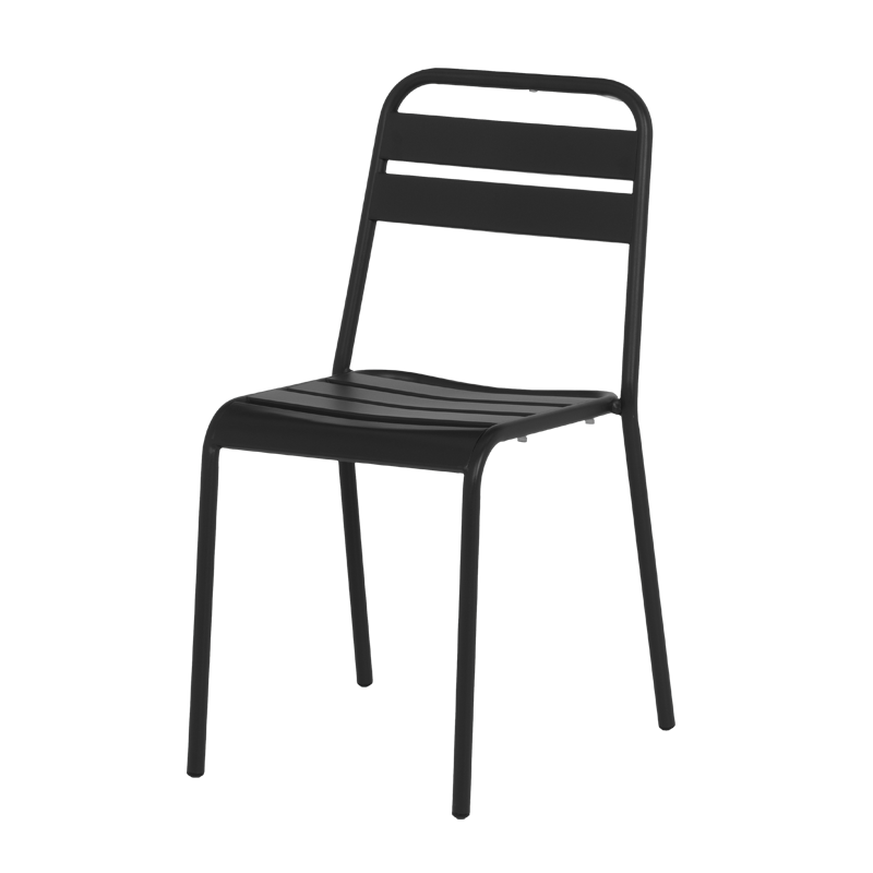 Метален градински стол ABA - черен