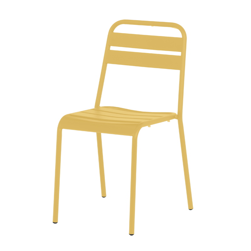 Метален градински стол ABA - жълт