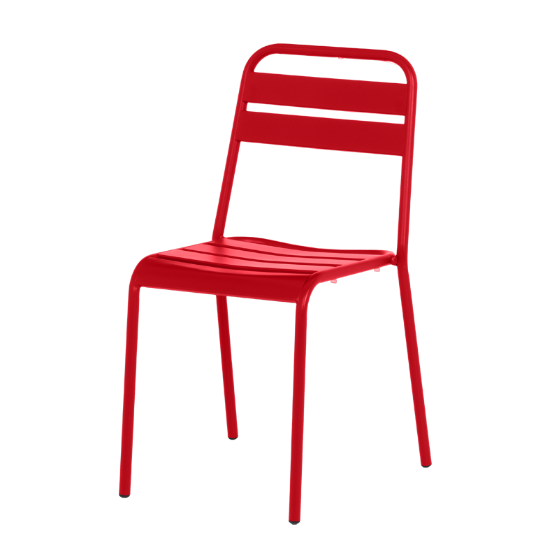 Метален градински стол ABA - червен