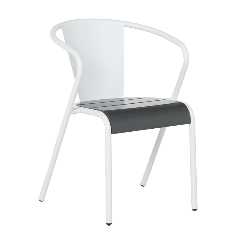 Метален градински стол KADUNA - бял