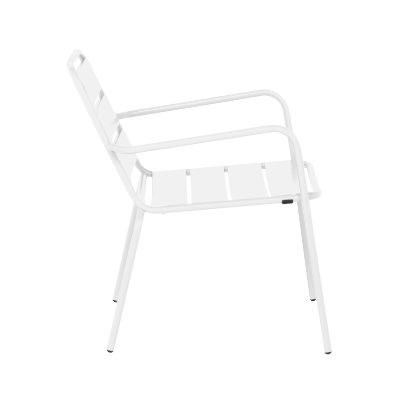 Метален градински стол SAKI - бял