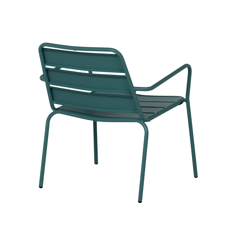 Метален градински стол SAKI - тъмнозелен