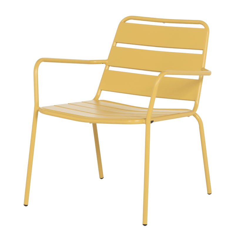 Метален градински стол SAKI - жълт
