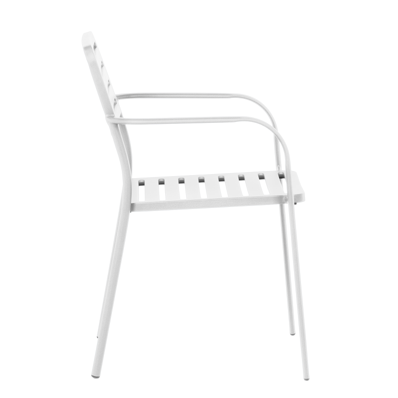 Метален градински стол WASE - бял