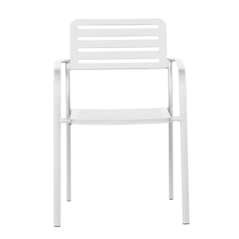 Метален градински стол WASE - бял