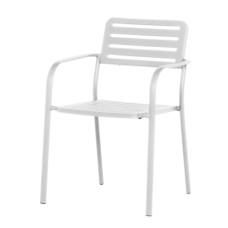 Метален градински стол WASE - бял