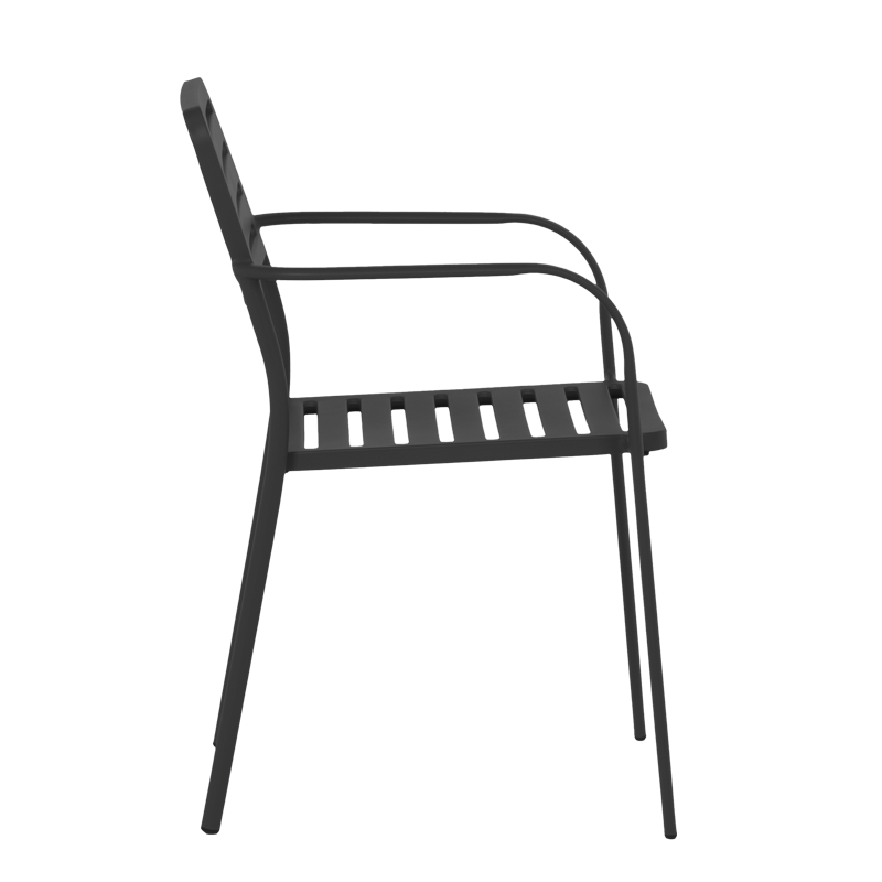 Метален градински стол WASE - черен