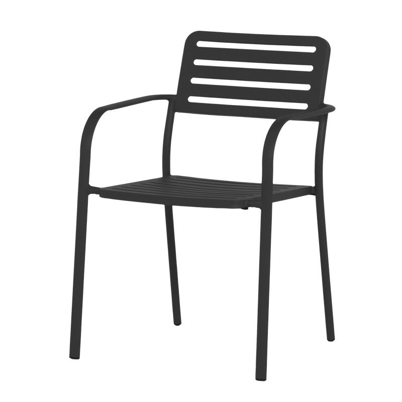 Метален градински стол WASE - черен