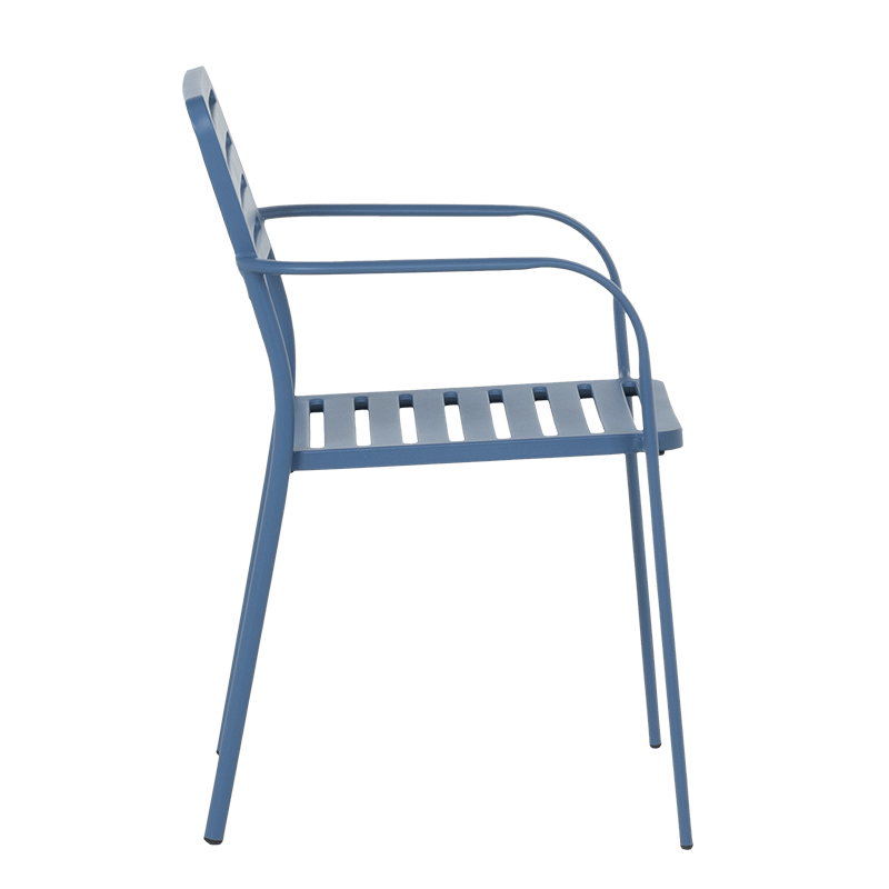 Метален градински стол WASE - тъмносин