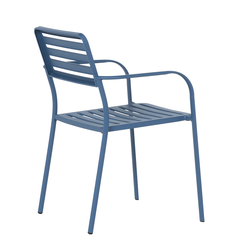 Метален градински стол WASE - тъмносин