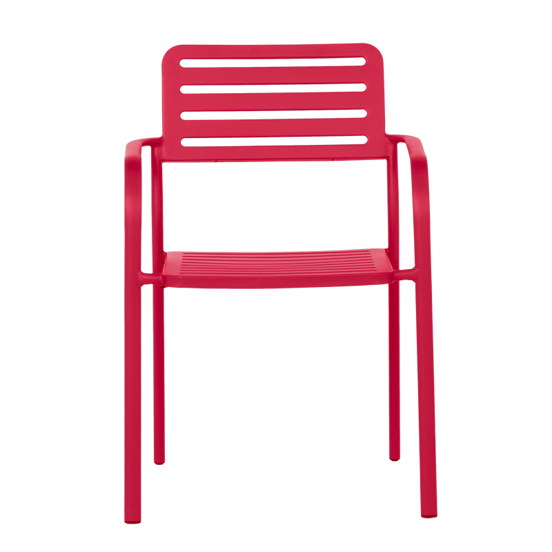 Метален градински стол WASE - червен