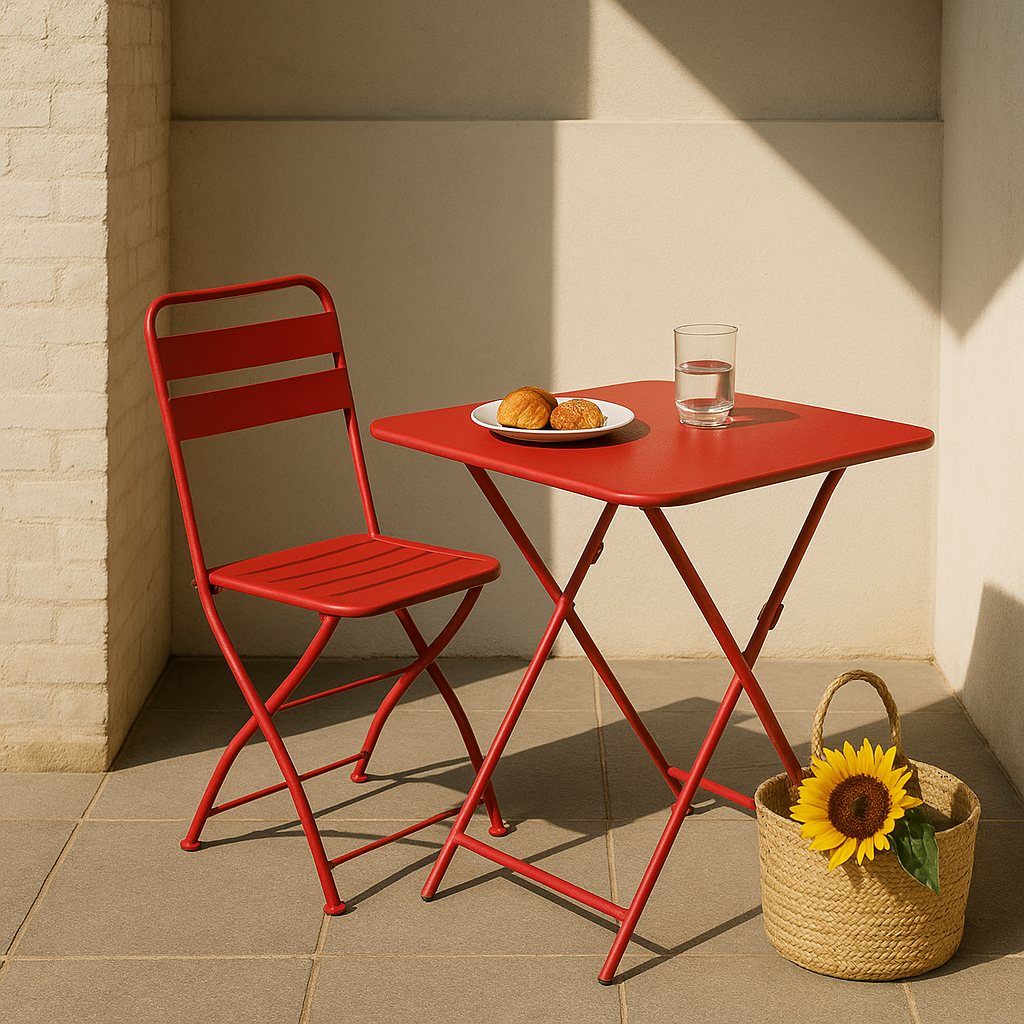 Сгъваем кетъринг стол YOM - червен