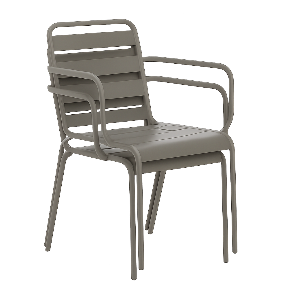 Метален градински стол INISA - капучино