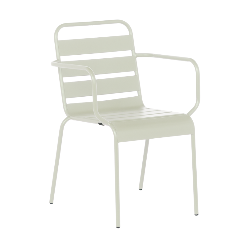 Метален градински стол INISA - светлосив