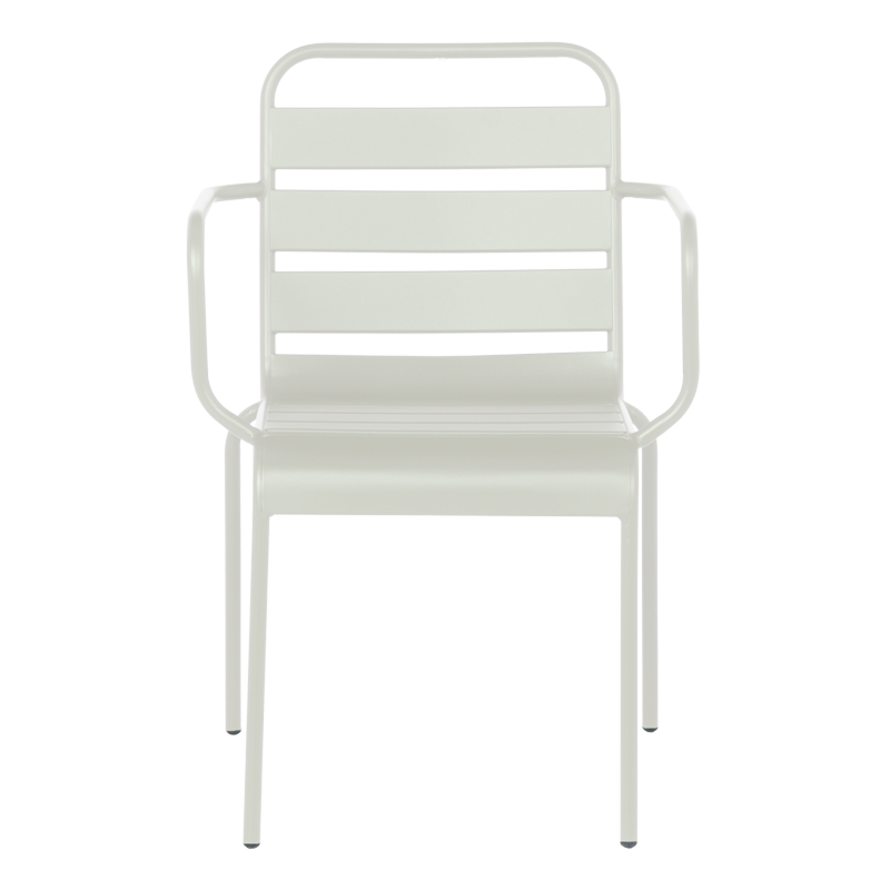 Метален градински стол INISA - светлосив