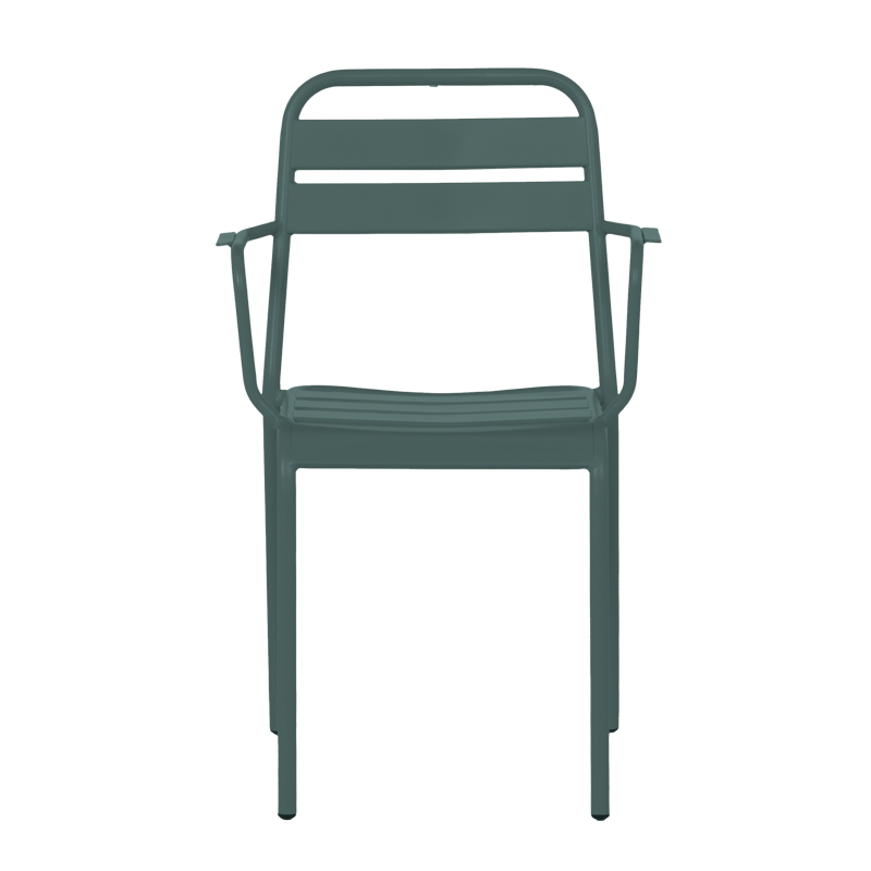 Метален градински стол ZAMFARA - тъмнозелен