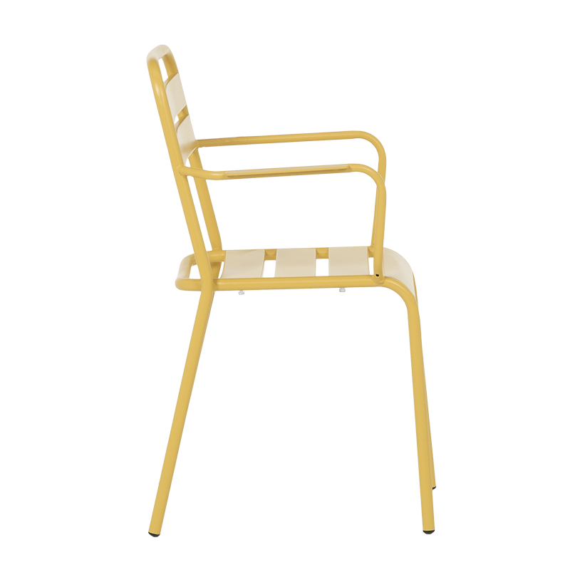 Метален градински стол ZAMFARA - жълт