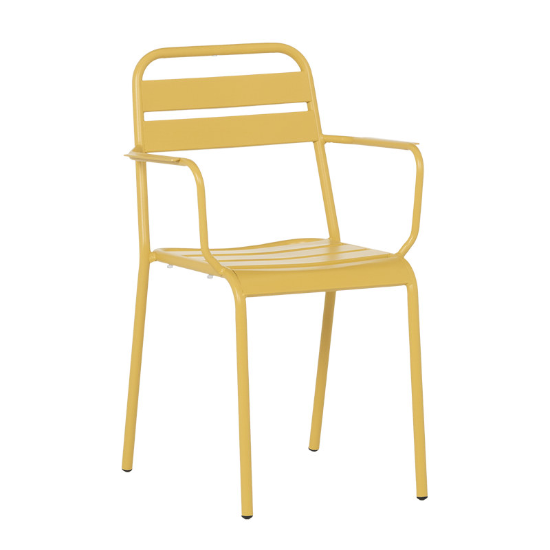 Метален градински стол ZAMFARA - жълт