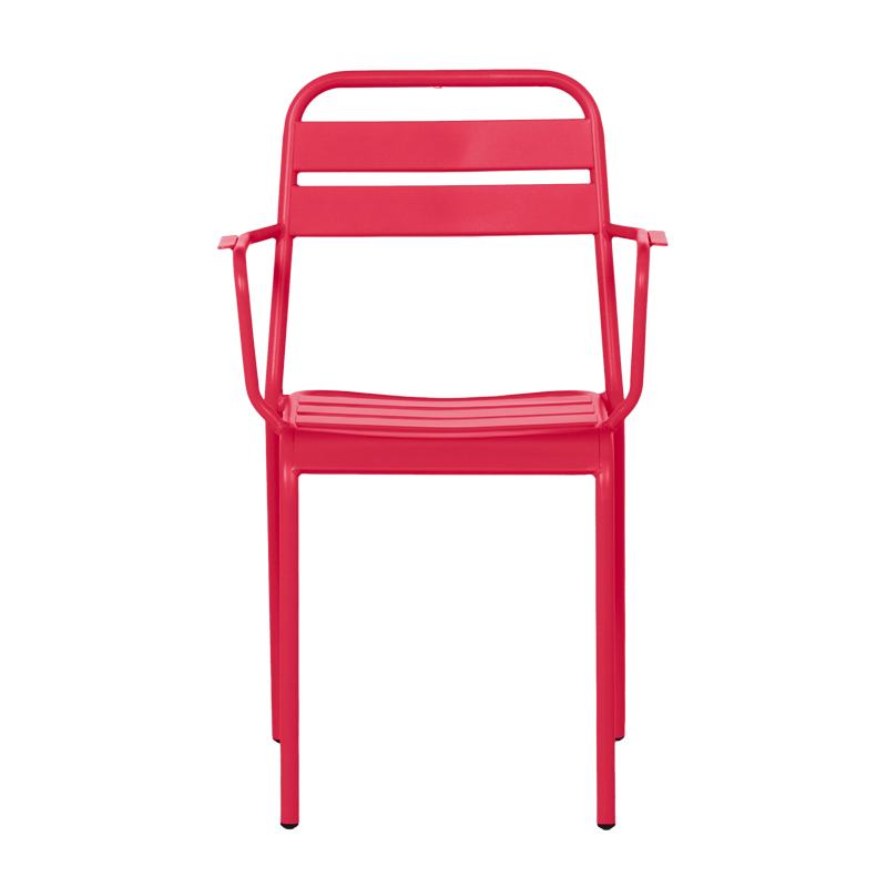 Метален градински стол ZAMFARA - червен