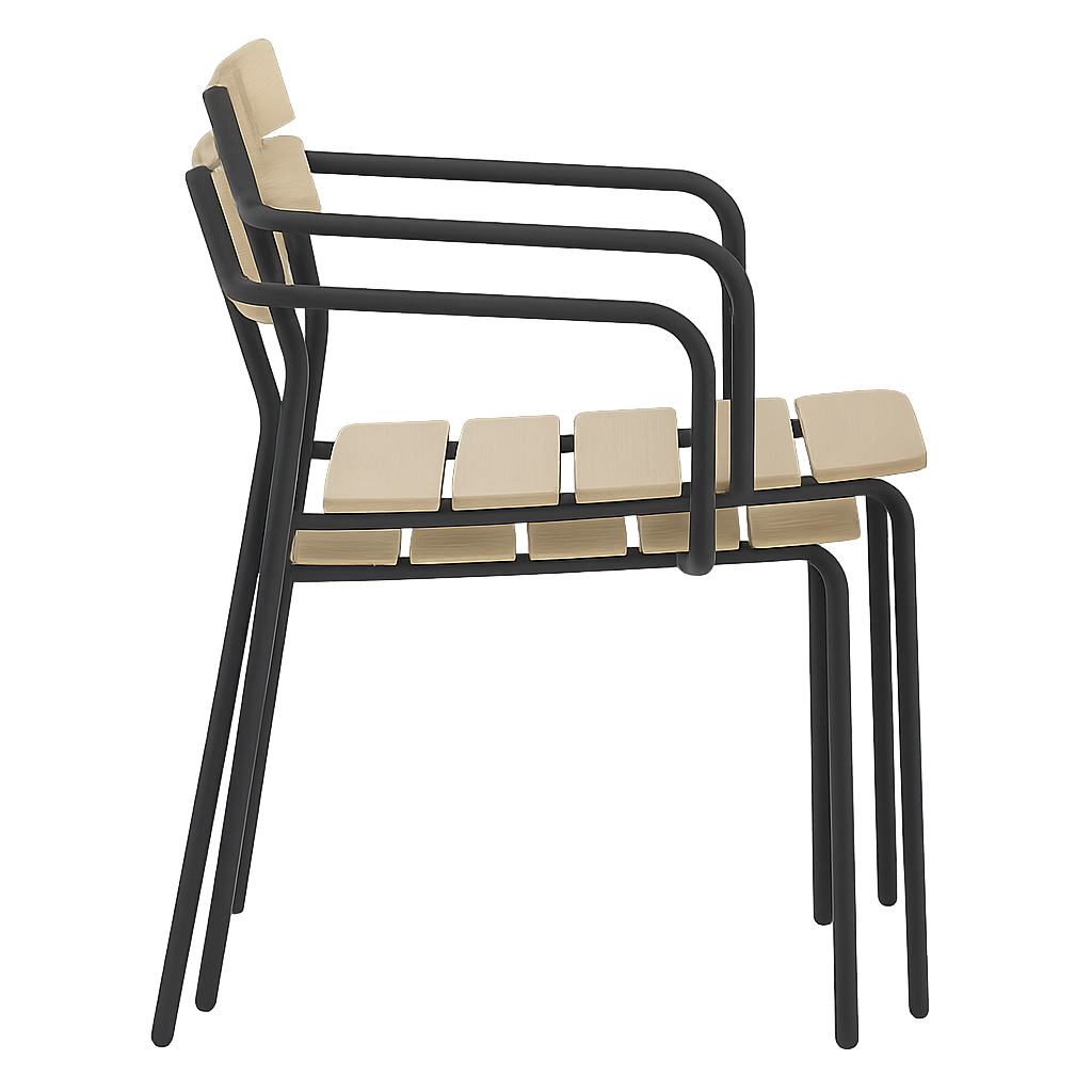 Метален градински стол YOBE - бук