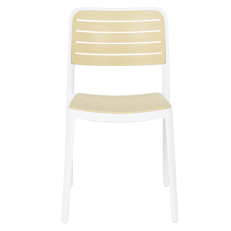 Градински стол RABAT - жълт-бял