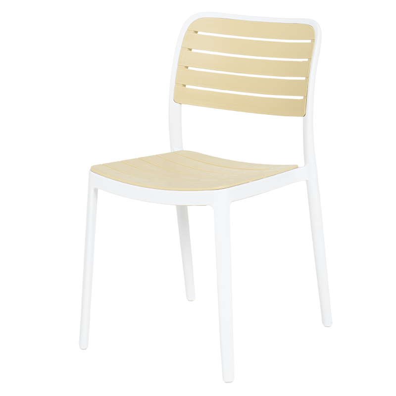 Градински стол RABAT - жълт-бял