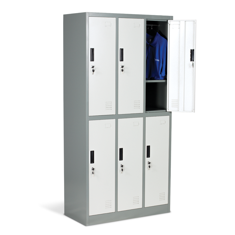 Метален шкаф Carmen CR-1243 K LUX - сив+тъмносив