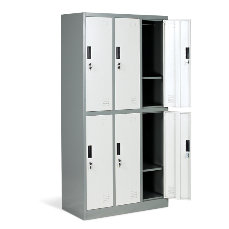 Метален шкаф Carmen CR-1243 K LUX - сив+тъмносив