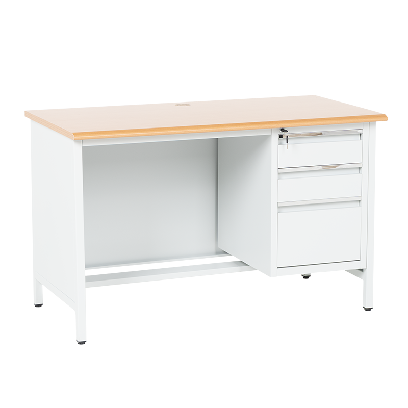 Метално бюро Carmen CR-1314 K - сиво / бук